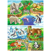 Ravensburger - Animales en el zoológico - 2x12 piezas - Rompecabezas